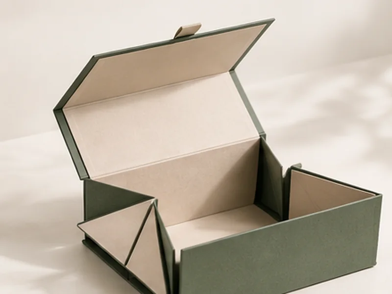 Collapsible rigid box during assembly with folding side panels