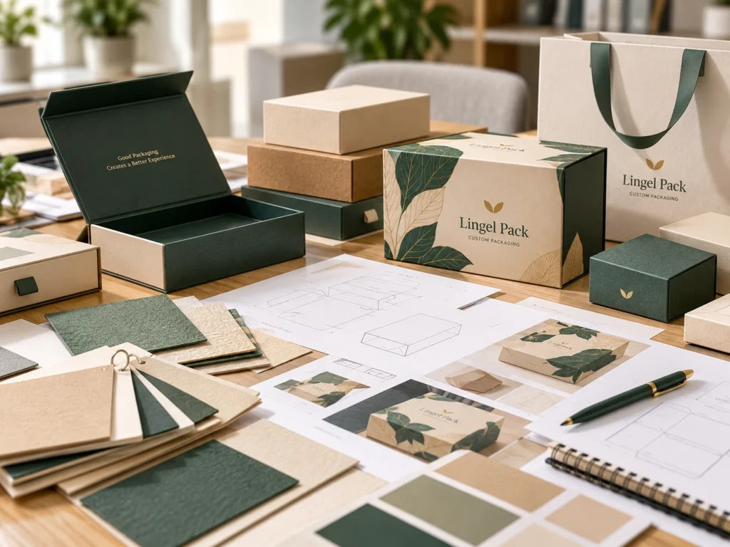 Custom printed paper packaging with folding cartons, paper bag and branded sleeves