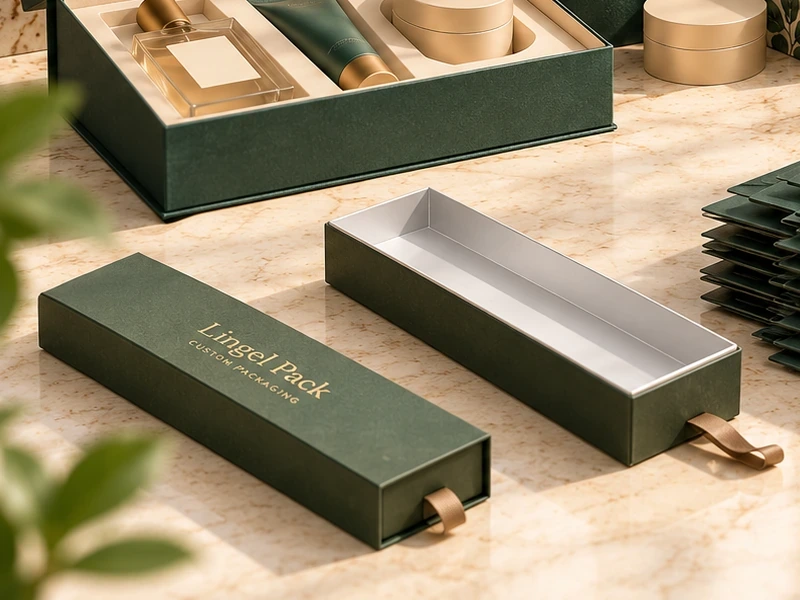 Long slim custom rigid box for premium product packaging